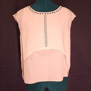 3/$20 Jennifer Lopez Light Pink Studded Blouse